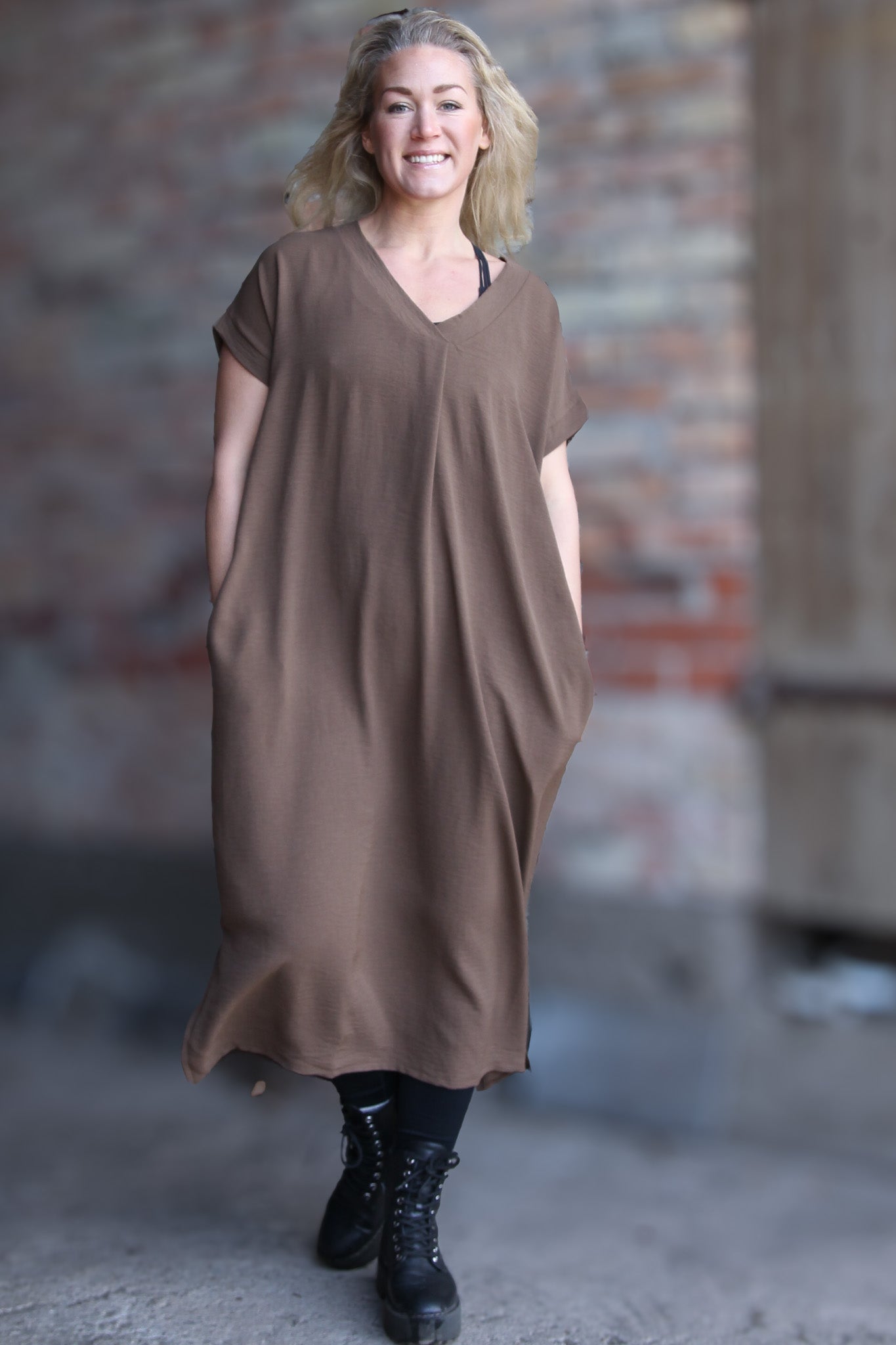 Brun Klänning Roxy Dark Choco