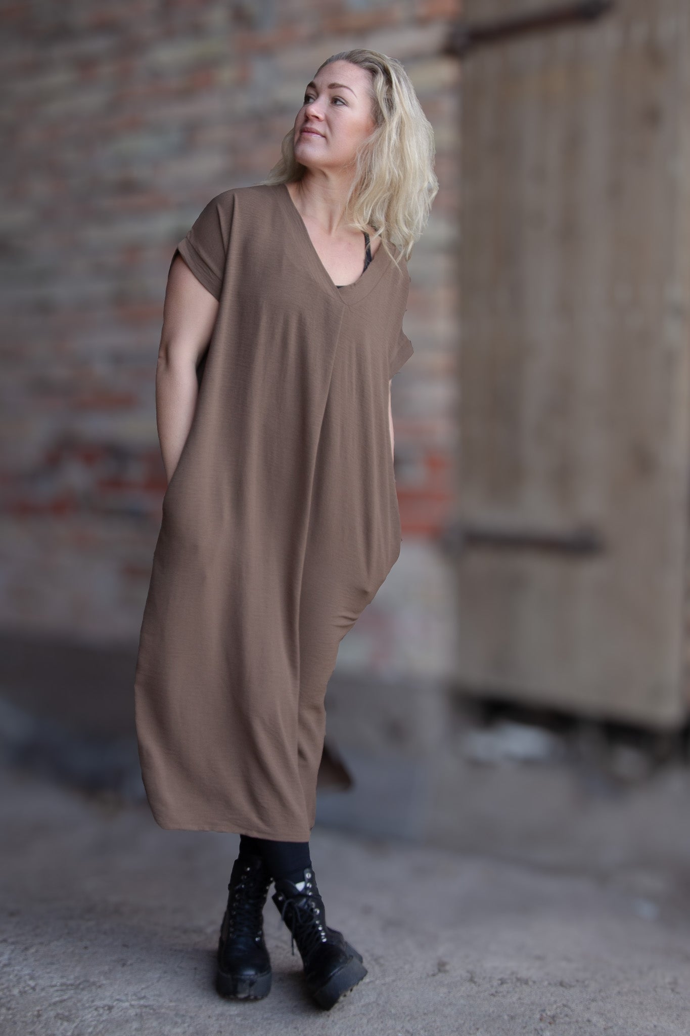 Brun Klänning Roxy Dark Choco