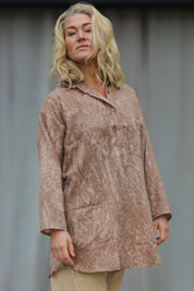 Brun skjorte Dhalis Crinkle Brown