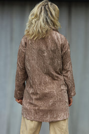 Brun skjorte Dhalis Crinkle Brown