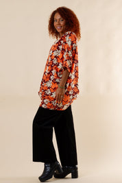 Brown Floral Tunic Millan Flower Brown