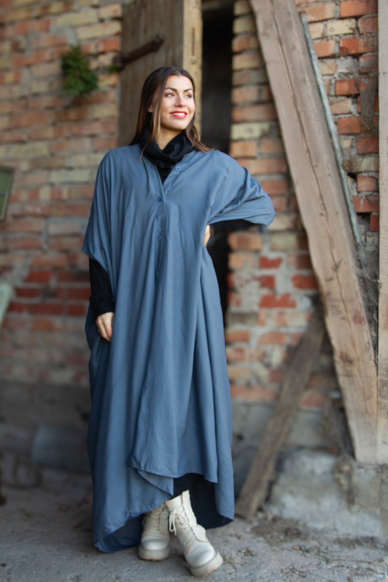 Grey Kaftan Dress Olinda Grey