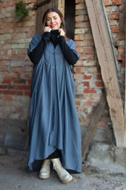Grey Kaftan Dress Olinda Grey