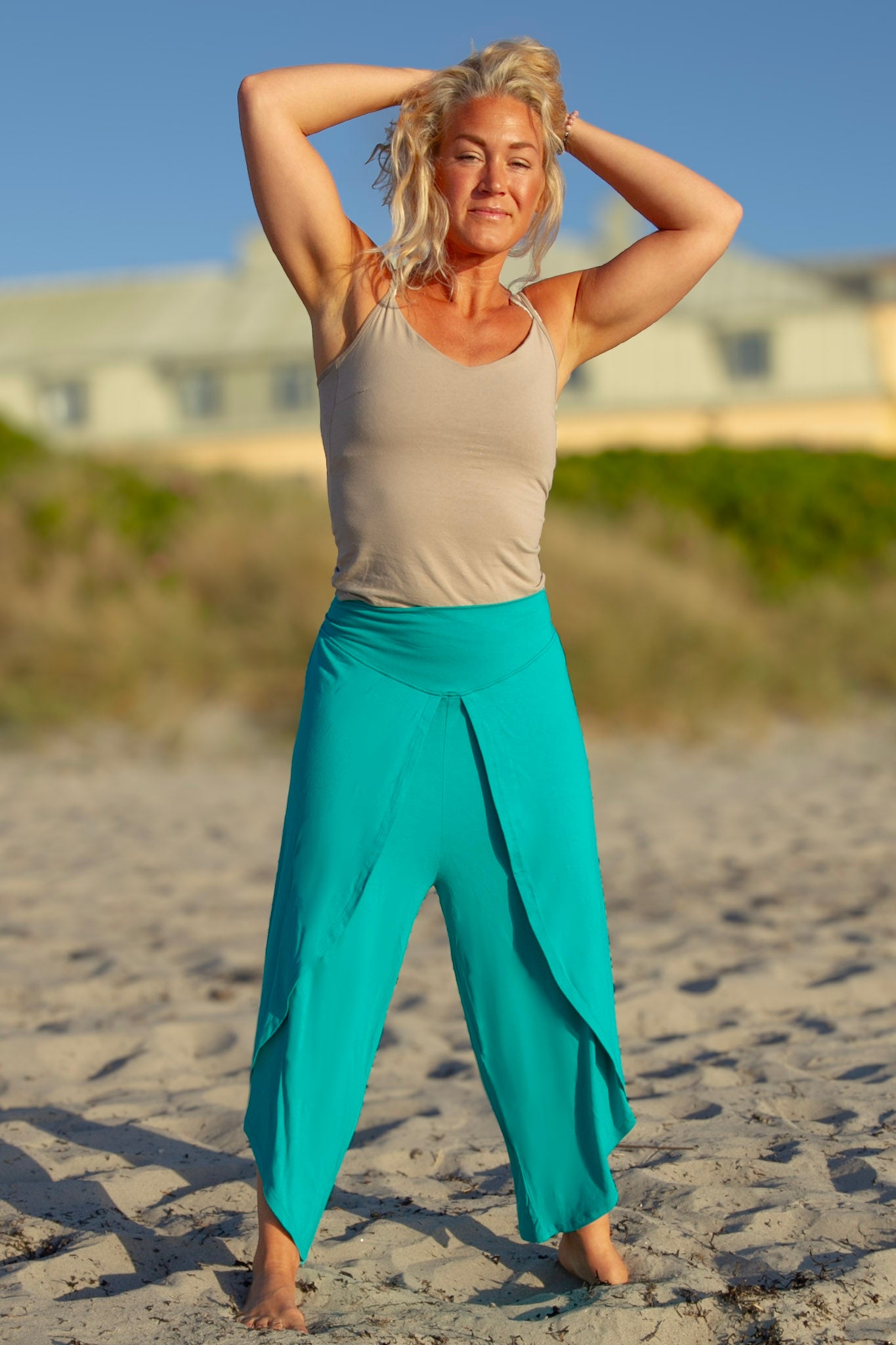 Grön Byxa Layer Pant Green