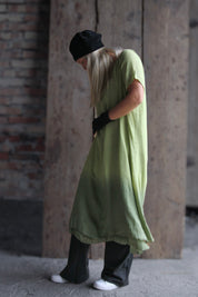 Grön Klänning Svala Fade Olive Green