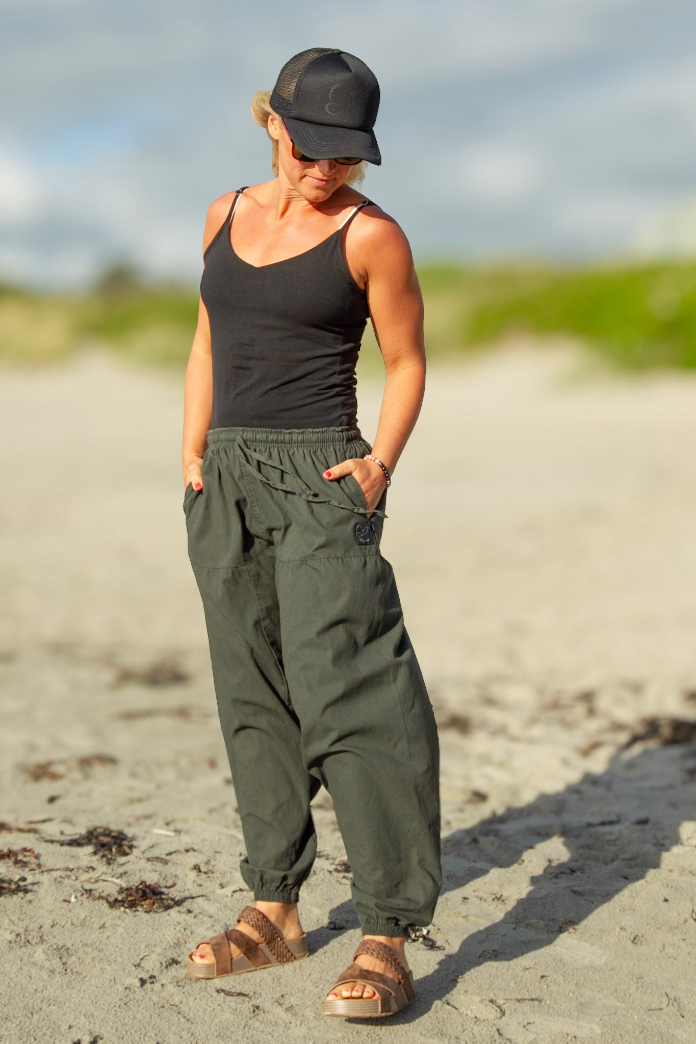 Grön Haremsbyxa Yogi Cargo Green