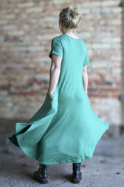 Green Dress Ballerina Long Foliage Green
