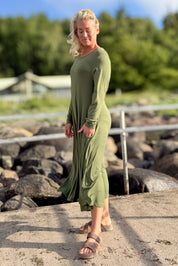 Green Dress Ballerina Longsleeve Warm Green