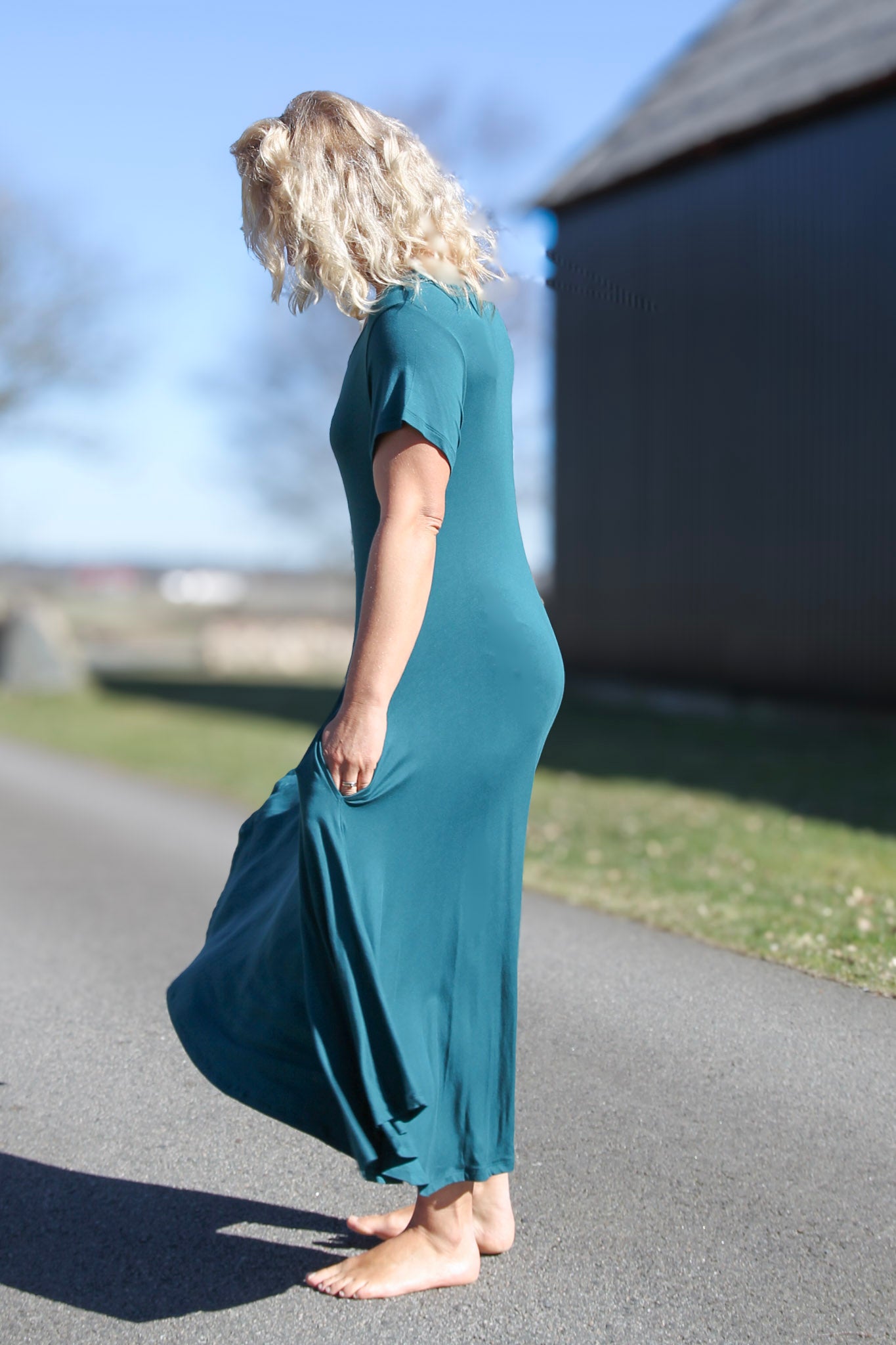Green Dress Ballerina Original DK Sea Green