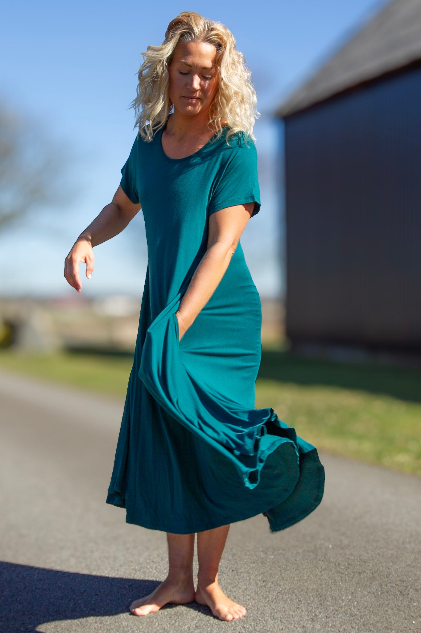 Green Dress Ballerina Original DK Sea Green