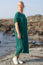 Groene jurk Eveline Smokepine Groen