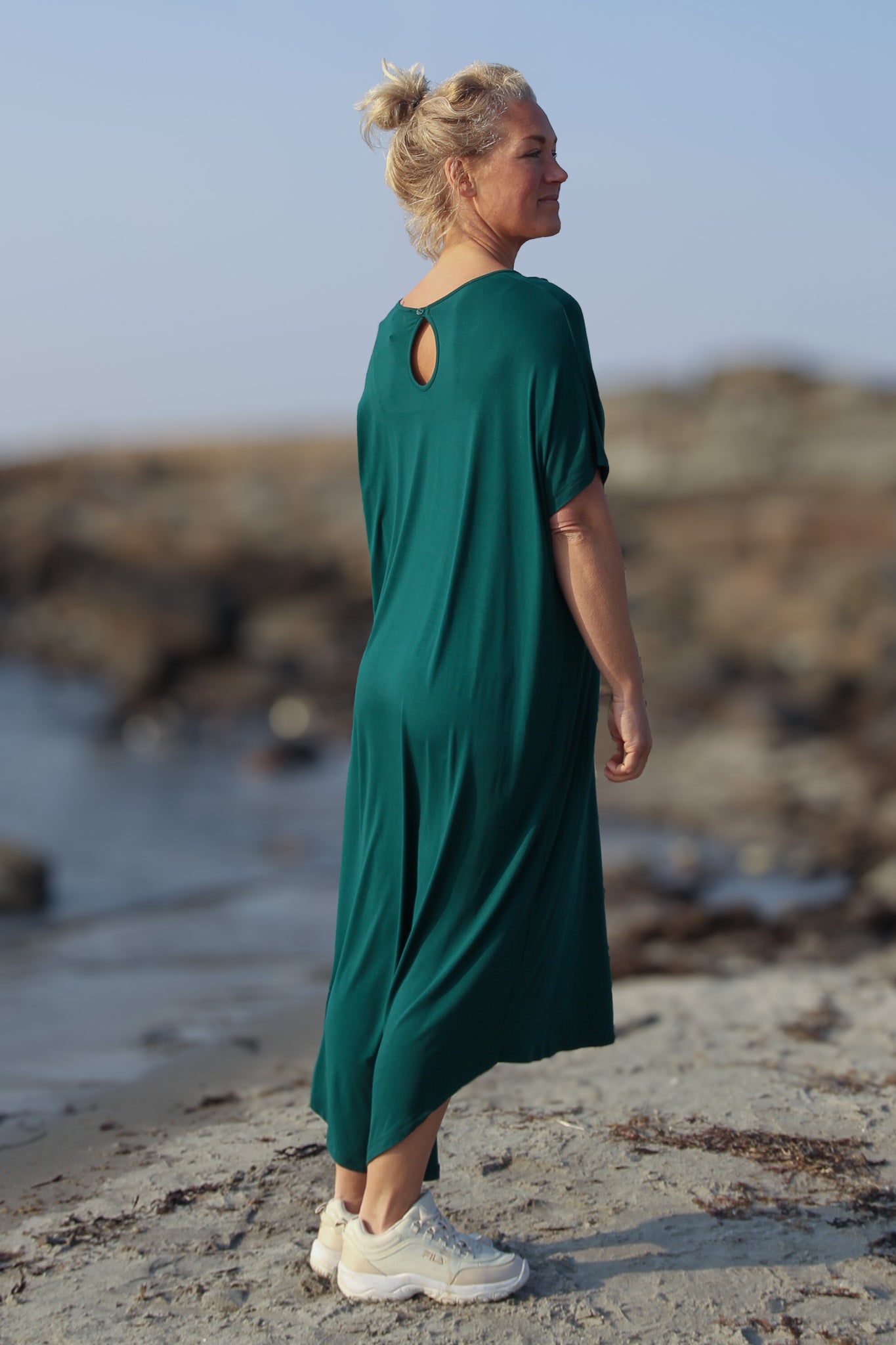 Groene jurk Eveline Smokepine Groen