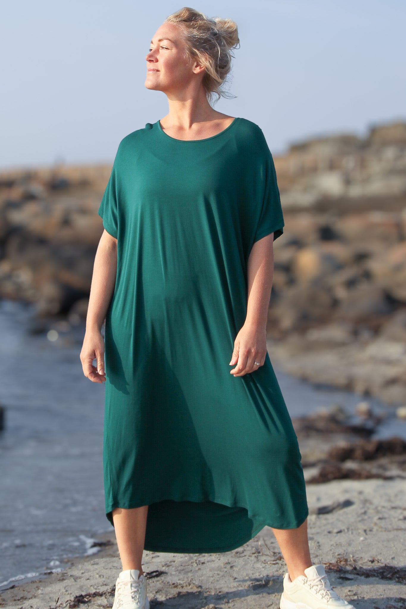 Groene jurk Eveline Smokepine Groen