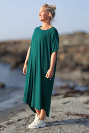 Groene jurk Eveline Smokepine Groen