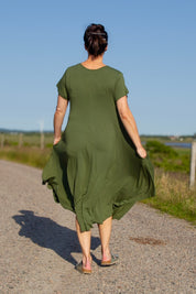 Green Dress Lillyane Long Warm Green