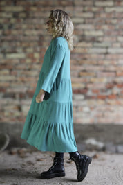 Green Dress Miryam Lenolium