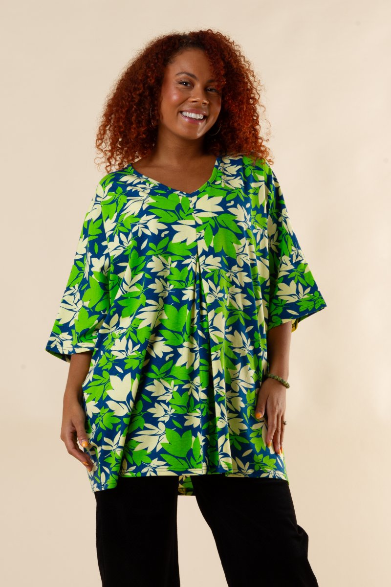Blue Floral Tunic Millan Blue Flower