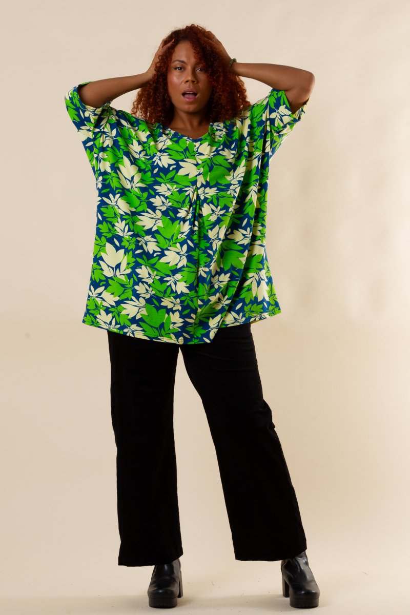 Blue Floral Tunic Millan Blue Flower