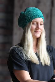 Grön Mössa Elise Knit Beret Green