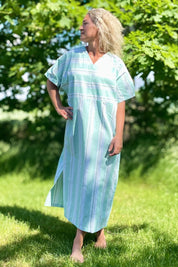 Green Striped Dress Skutskär Green
