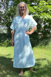 Green Striped Dress Skutskär Green