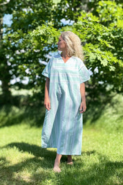 Green Striped Dress Skutskär Green