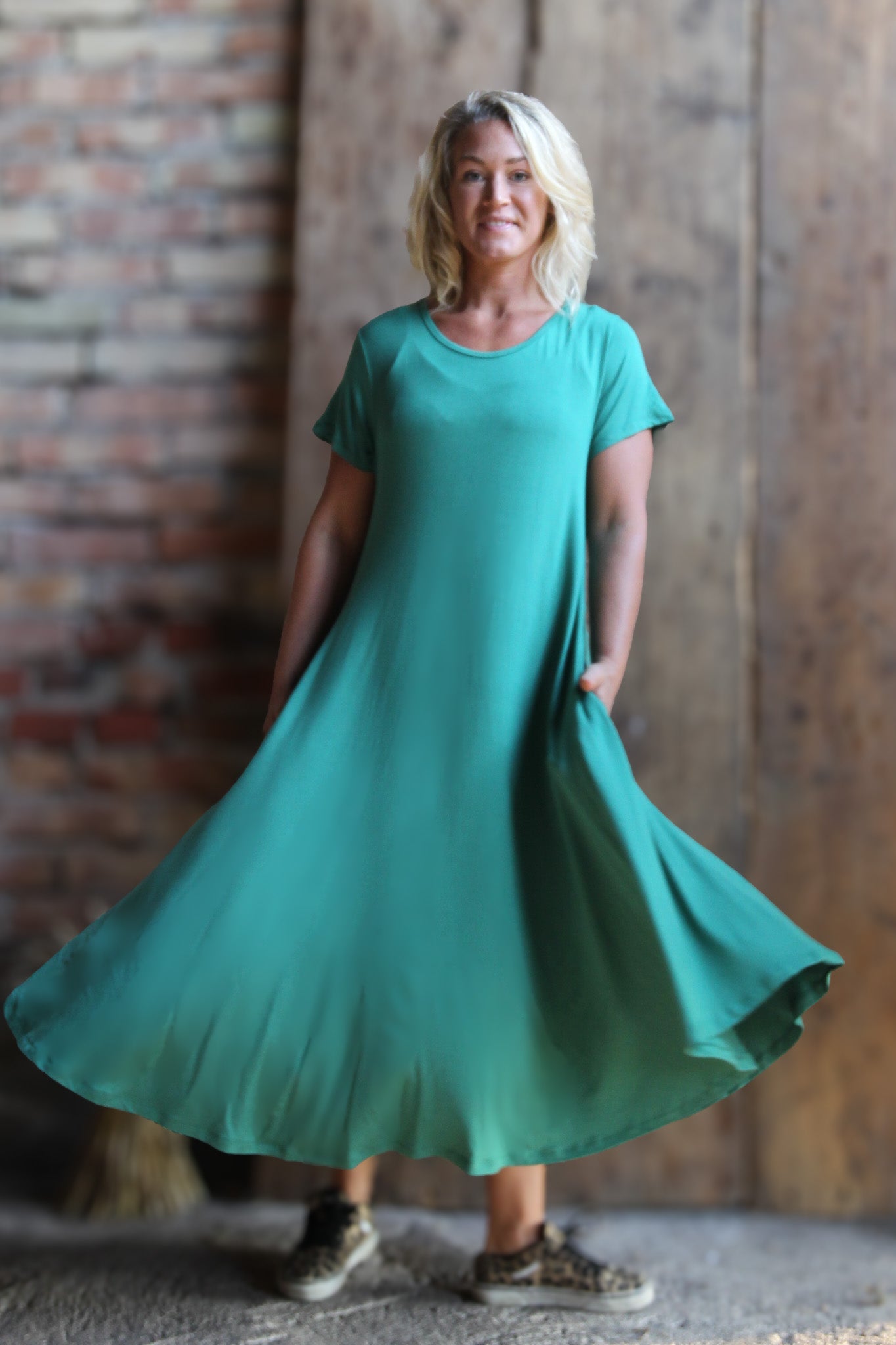 Grön Klänning Ballerina Original Green