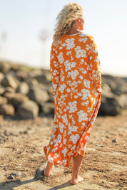 Gelbes Blumenkleid Riviera Yellow Sunset