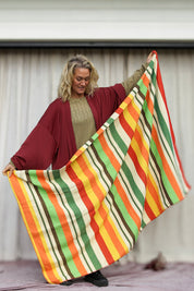 Yellow &amp; Red Striped Blanket Yellow &amp; Red