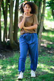 Blå Jeansbyxa Harem Active Indigo Blue