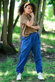 Blå Jeansbyxa Harem Active Indigo Blue