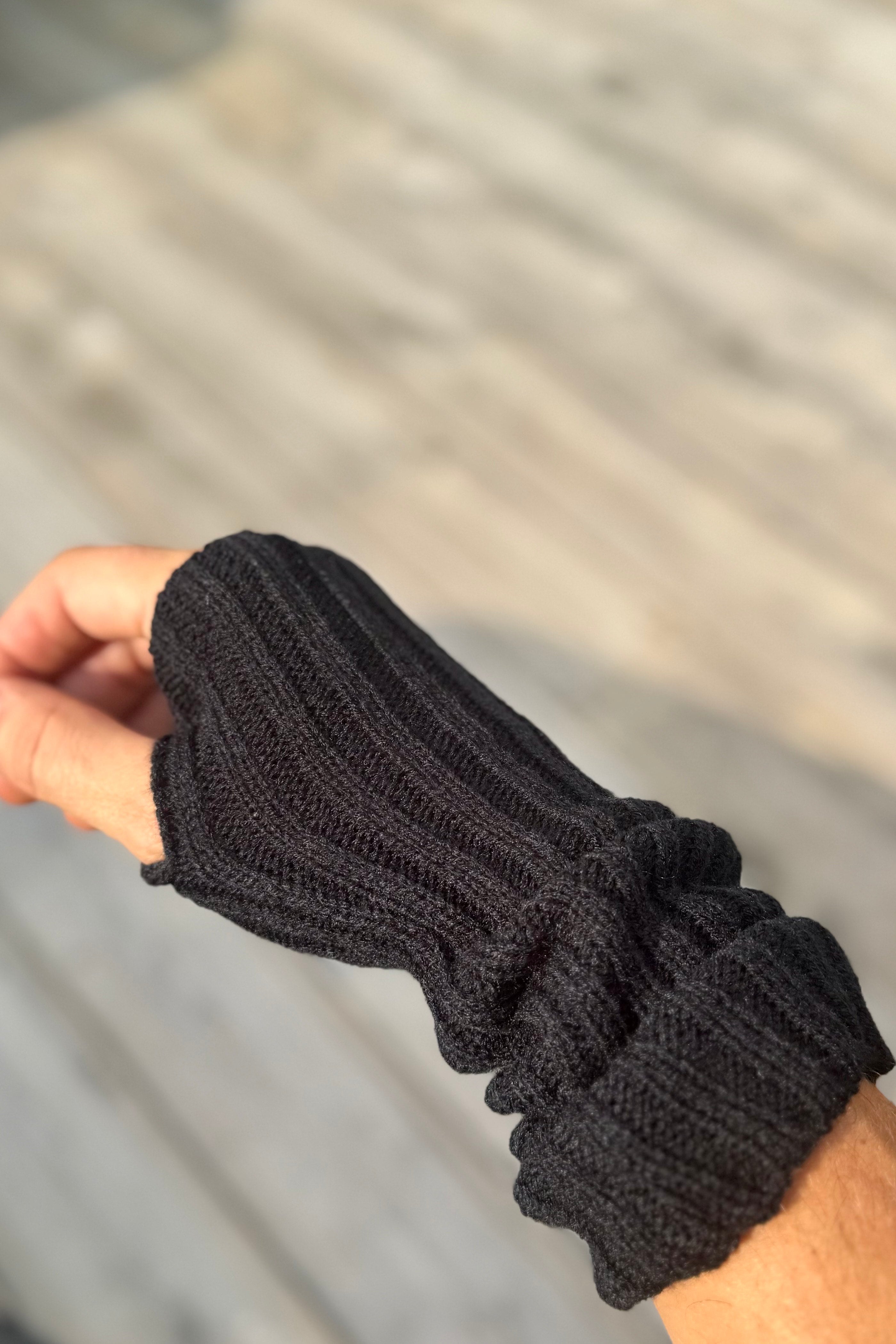 Svart Armvärmare Hedda Black