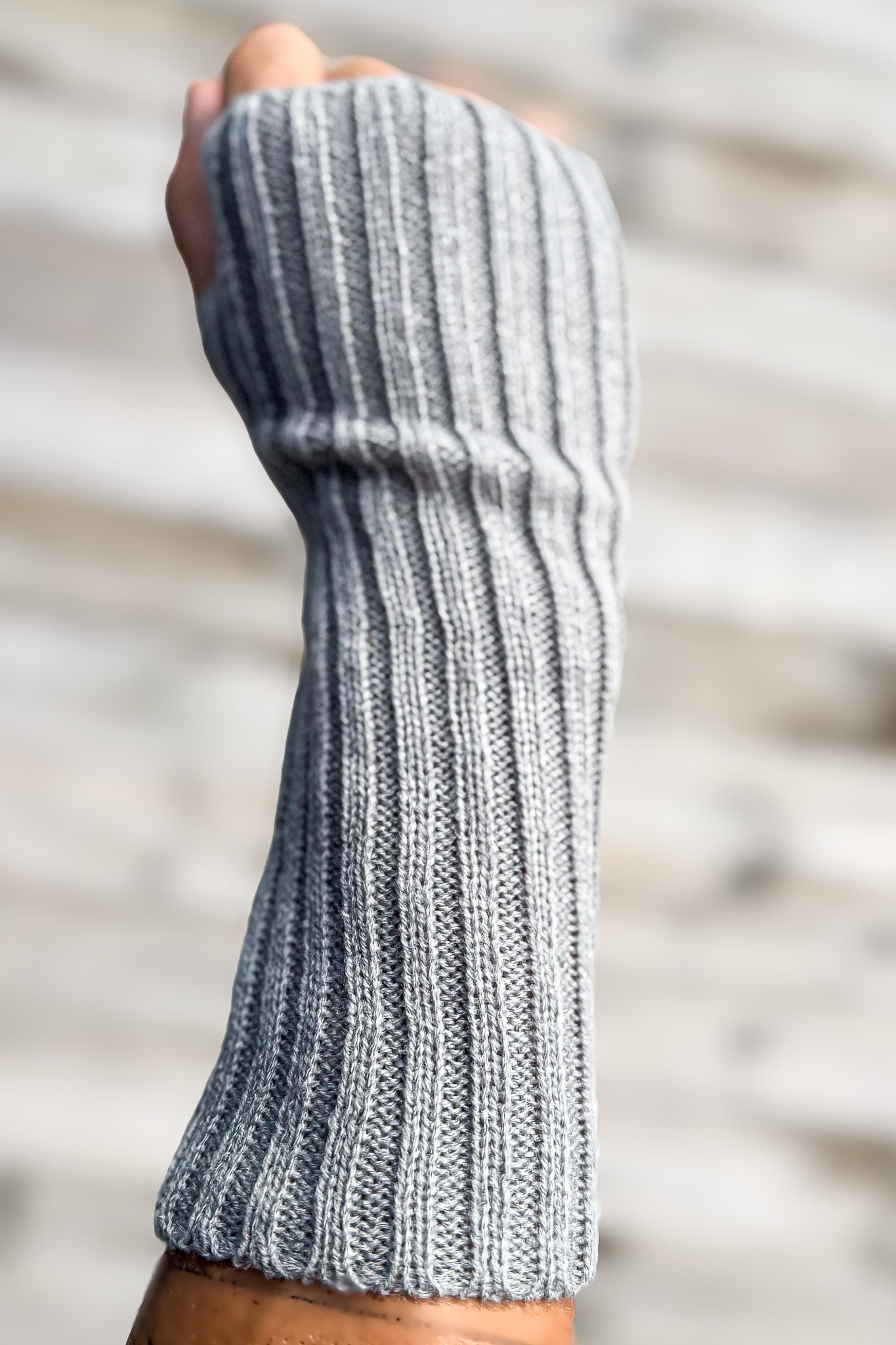Ljusgrå Armvärmare Hedda Light Grey