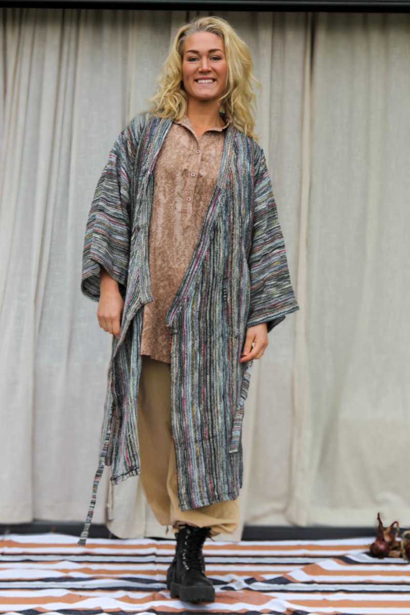 Randig Kimono Aderna Dark Stripe