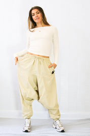 Krämvit Haremsbyxa Yogi Cargo Cream White