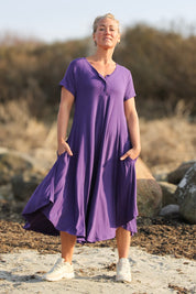 Purple Dress Lillyane Long Dark Purple