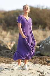 Purple Dress Lillyane Long Dark Purple