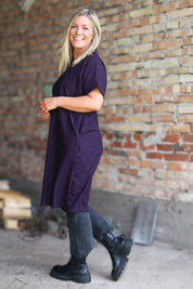 Dunkelviolettes Kleid Quarts Lila