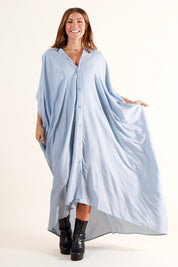 Lyseblå Kaftan Kjole Olinda Himmelblå