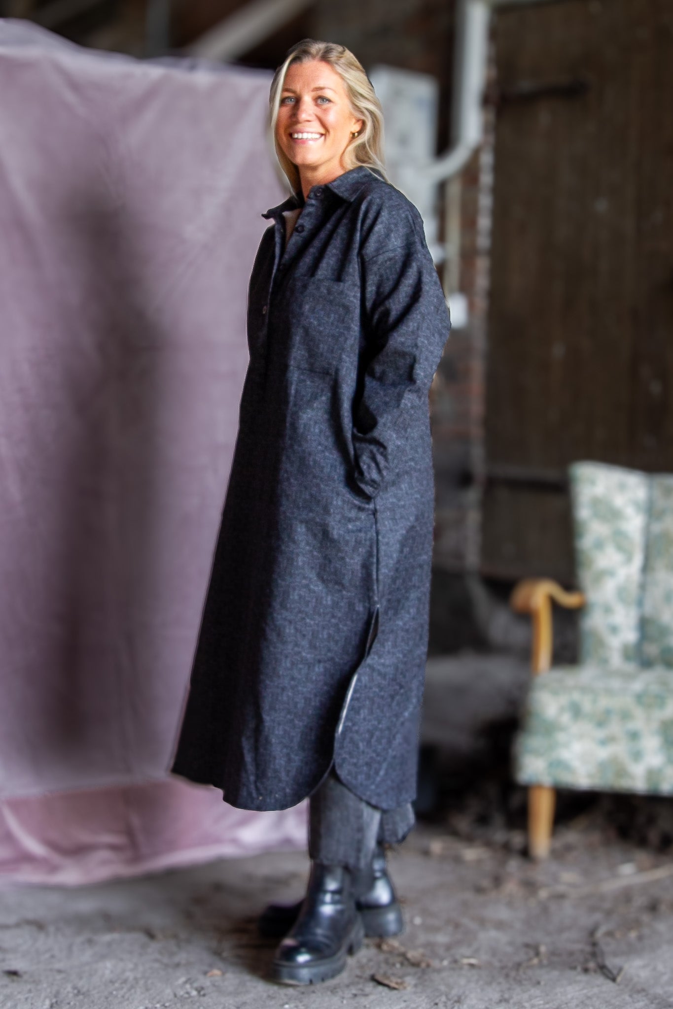 Dark Blue Denim Shirt Daly Dark Blue