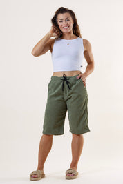 Sarek Cord Shorts Groen