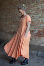 Orange Ballerinakleid lang orange Potters