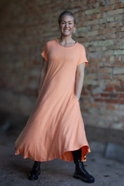 Orange Ballerinakleid lang orange Potters