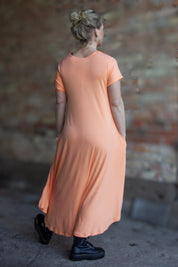 Orange Ballerinakleid lang orange Potters