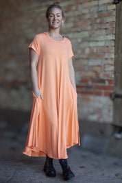 Orange Ballerinakleid lang orange Potters
