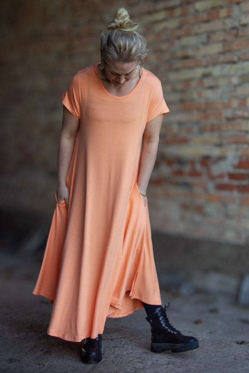 Orange Ballerinakleid lang orange Potters