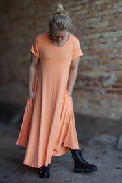 Orange Ballerinakleid lang orange Potters