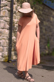 Orange Ballerinakleid lang orange Potters