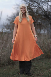 Orange Ballerinakleid lang orange Potters