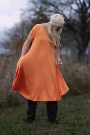 Orange Ballerinakleid lang orange Potters